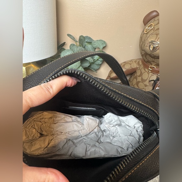 $179 COACH MEN’S HUDSON  Crossbody 21 Bag In Signature Varsity Stripe - Picture 7 of 7